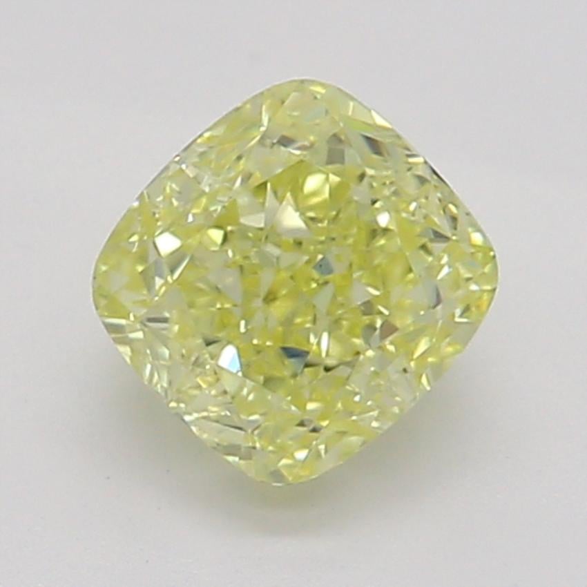0.4 Ct. Fancy Intense Yellow Cushion Diamond