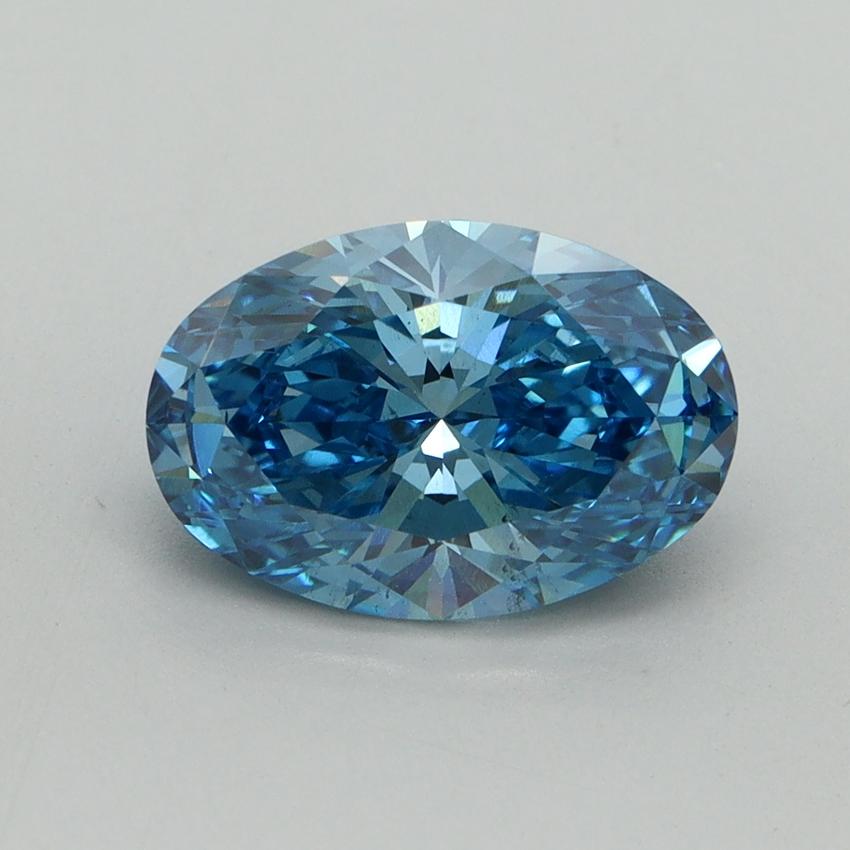 2.05 Ct. Fancy Vivid Blue Oval Lab Grown Diamond