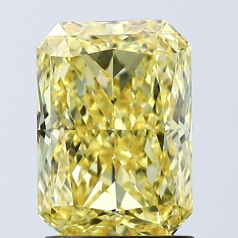 2.06 Ct. Fancy Vivid Yellow Radiant Lab Grown Diamond