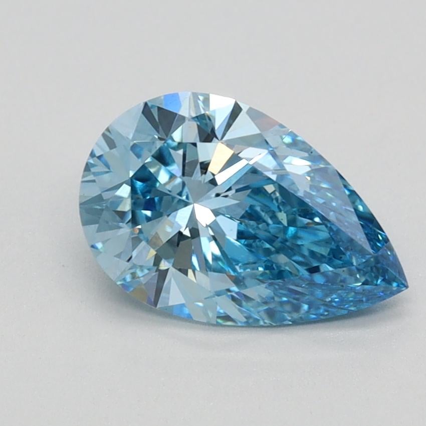 1.15 Ct. Fancy Vivid Blue Pear Lab Grown Diamond