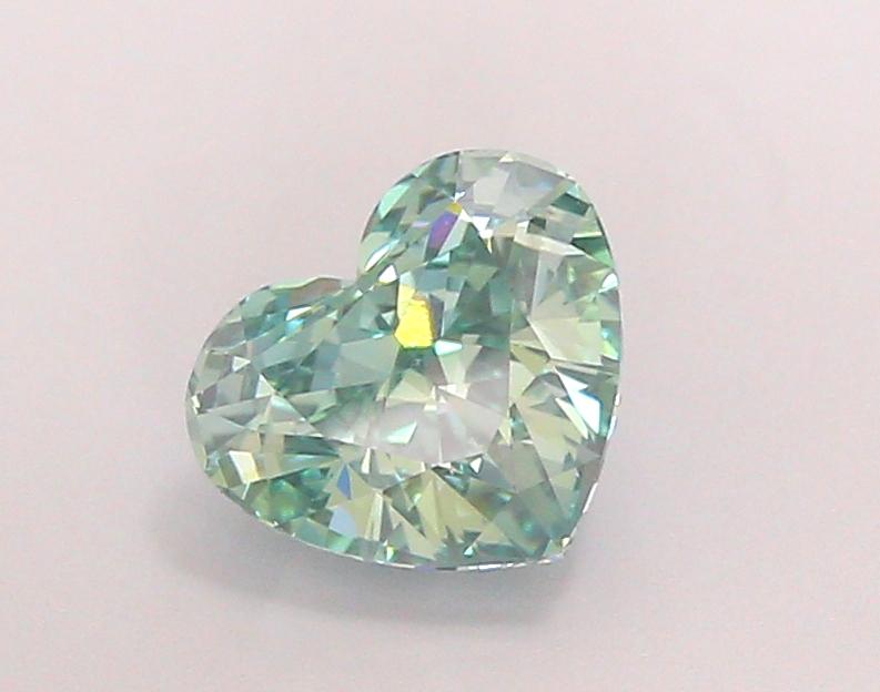 2.12 Ct. Fancy Vivid Green Heart Lab Grown Diamond