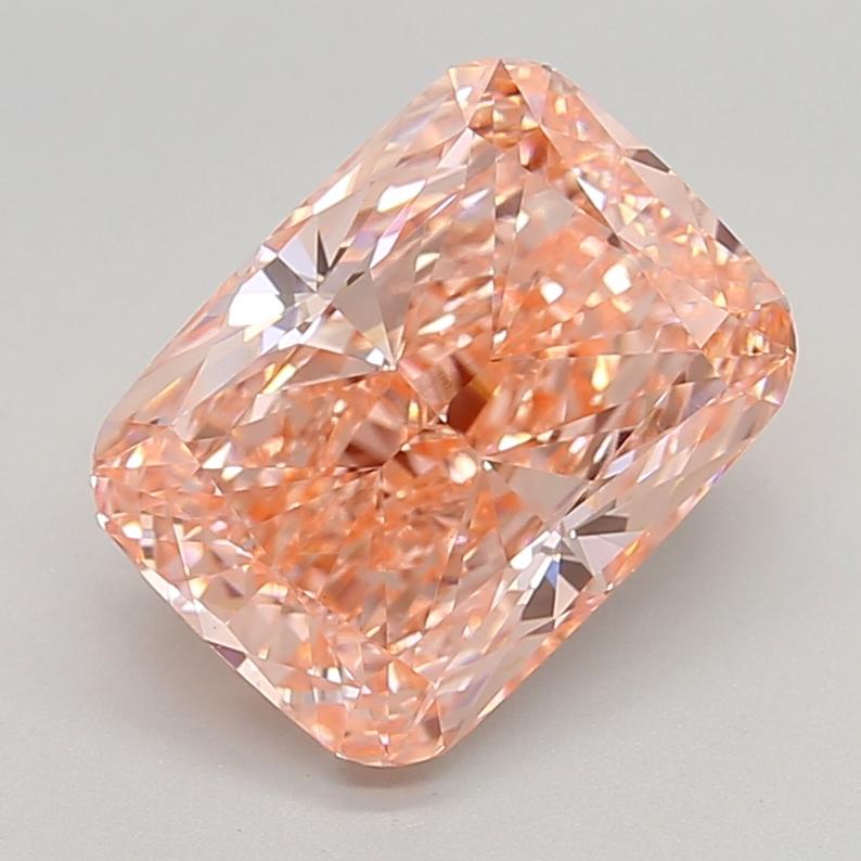 5.03 Ct. Fancy Vivid  Pink Cushion Lab Grown Diamond