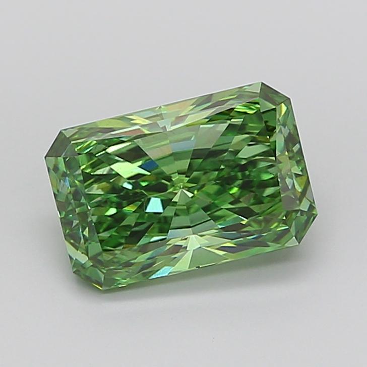 3.50 Ct. Fancy Vivid Green Radiant Lab Grown Diamond