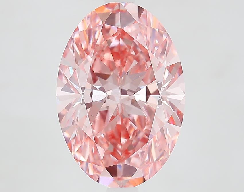 4.41 Ct. Fancy Vivid Pink Oval Lab Grown Diamond