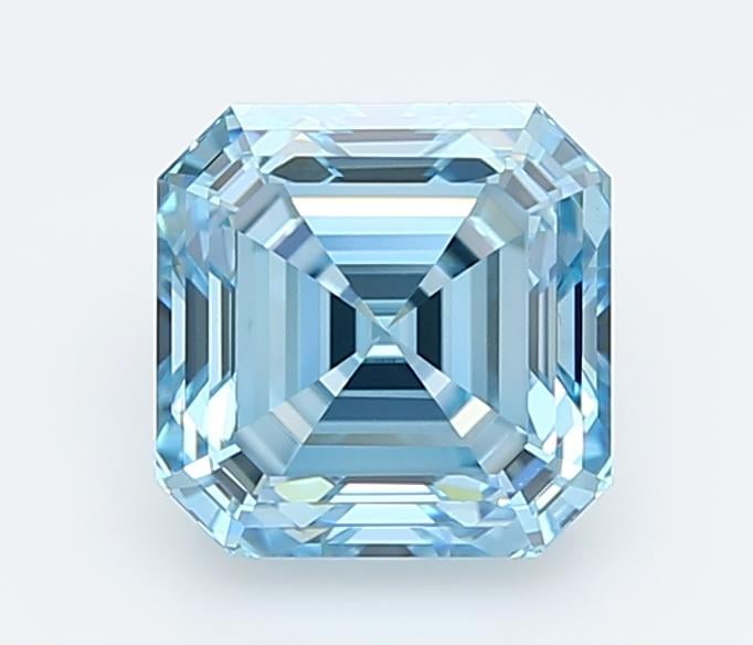 2.06 Ct. Fancy Intense  Blue Asscher Lab Grown Diamond