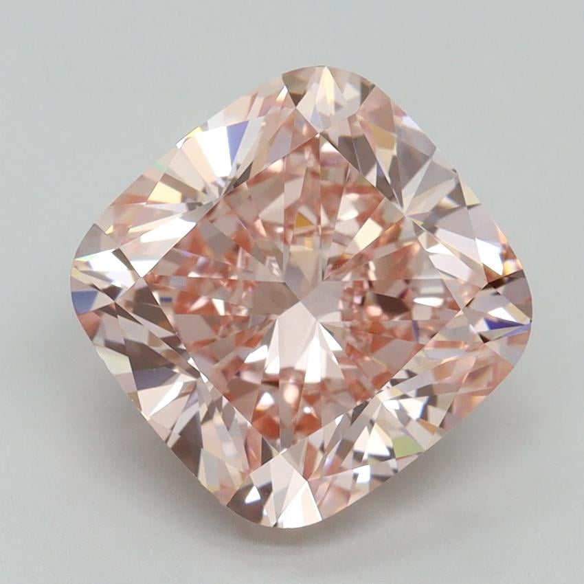 5.01 Ct. Fancy Intense Pink Cushion Lab Grown Diamond
