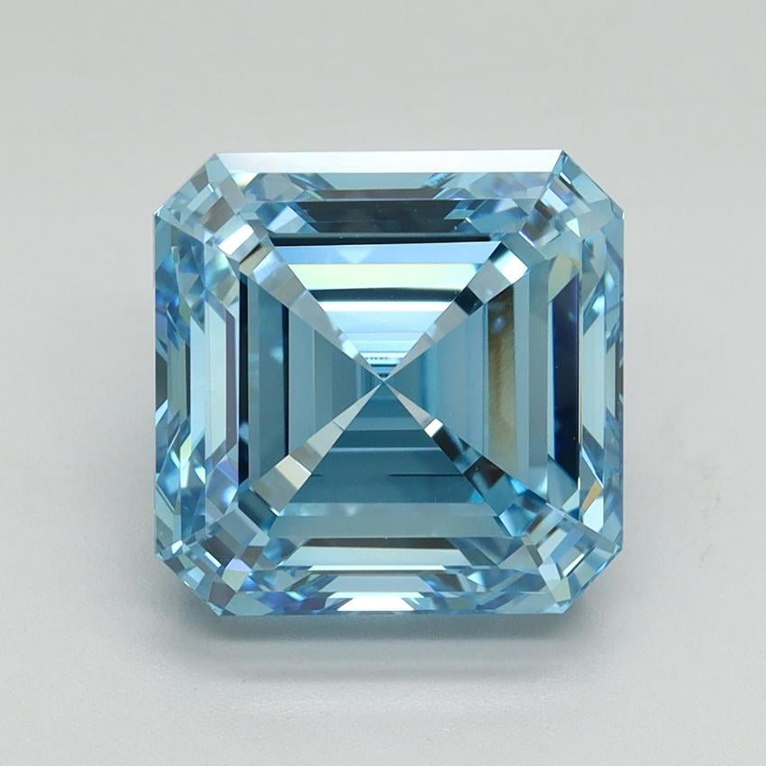 5.02 Ct. Fancy Vivid Blue Asscher Lab Grown Diamond