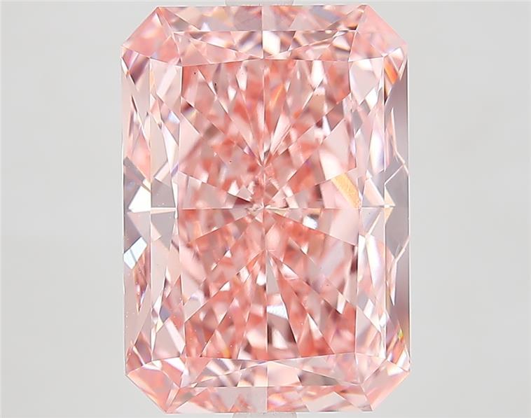 6.52 Ct. Fancy Vivid  Pink Radiant Lab Grown Diamond