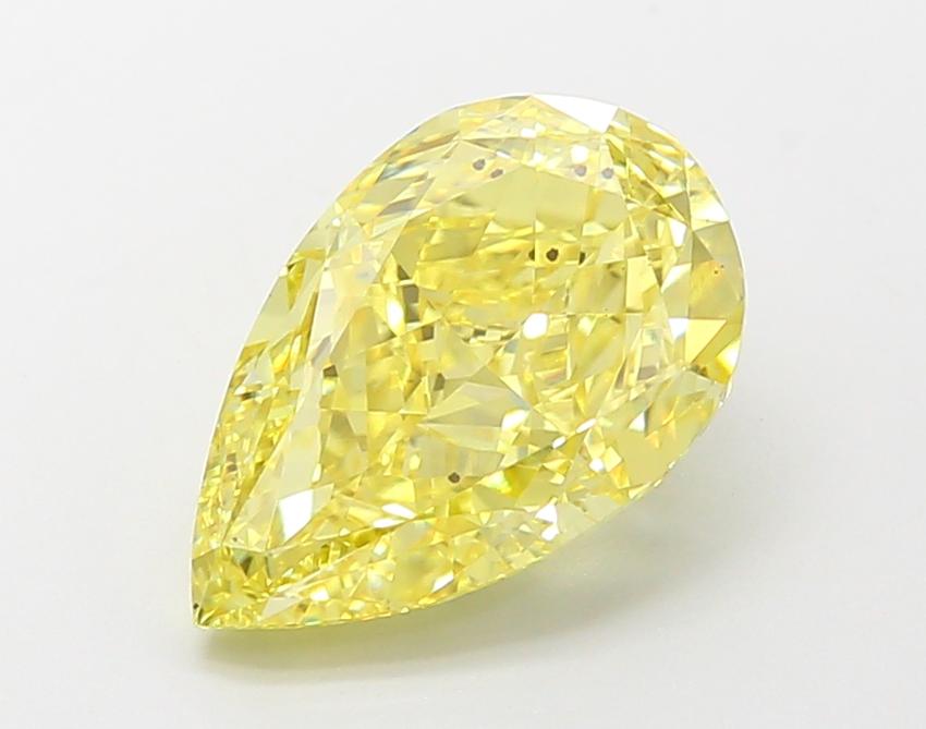3.51 Ct. Fancy Vivid Yellow Pear Lab Grown Diamond