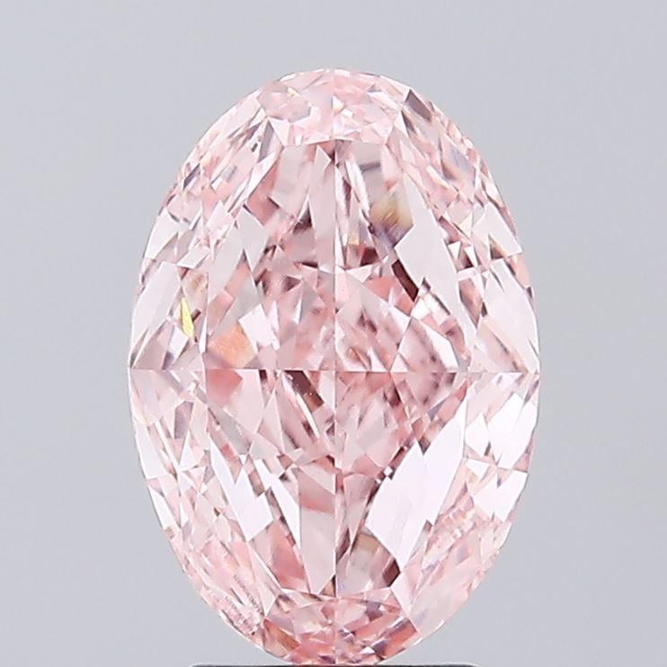 3.00 Ct. Fancy Vivid  Pink Oval Lab Grown Diamond