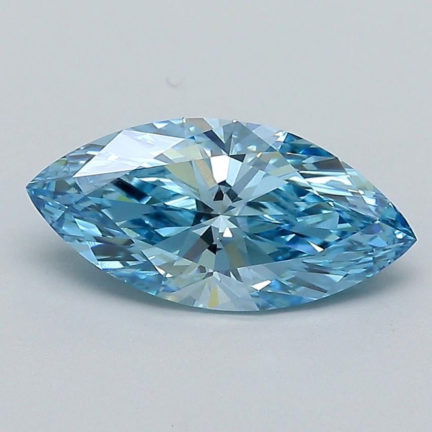 2.01 Ct. Fancy Vivid  Blue Marquise Lab Grown Diamond