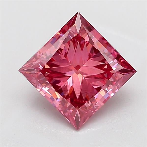3.52 Ct. Fancy Vivid Pink Princess Lab Grown Diamond