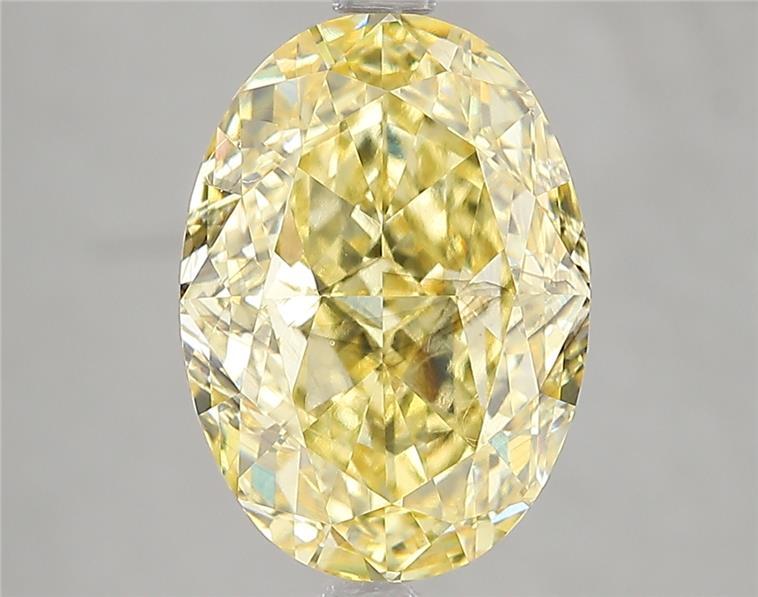 5.02 Ct. Fancy Intense Yellow Oval Lab Grown Diamond