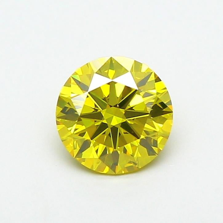 1.06 Ct. Fancy Vivid  Yellow Round Lab Grown Diamond