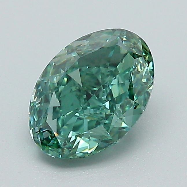 1.01 Ct. Fancy Vivid Green Oval Lab Grown Diamond