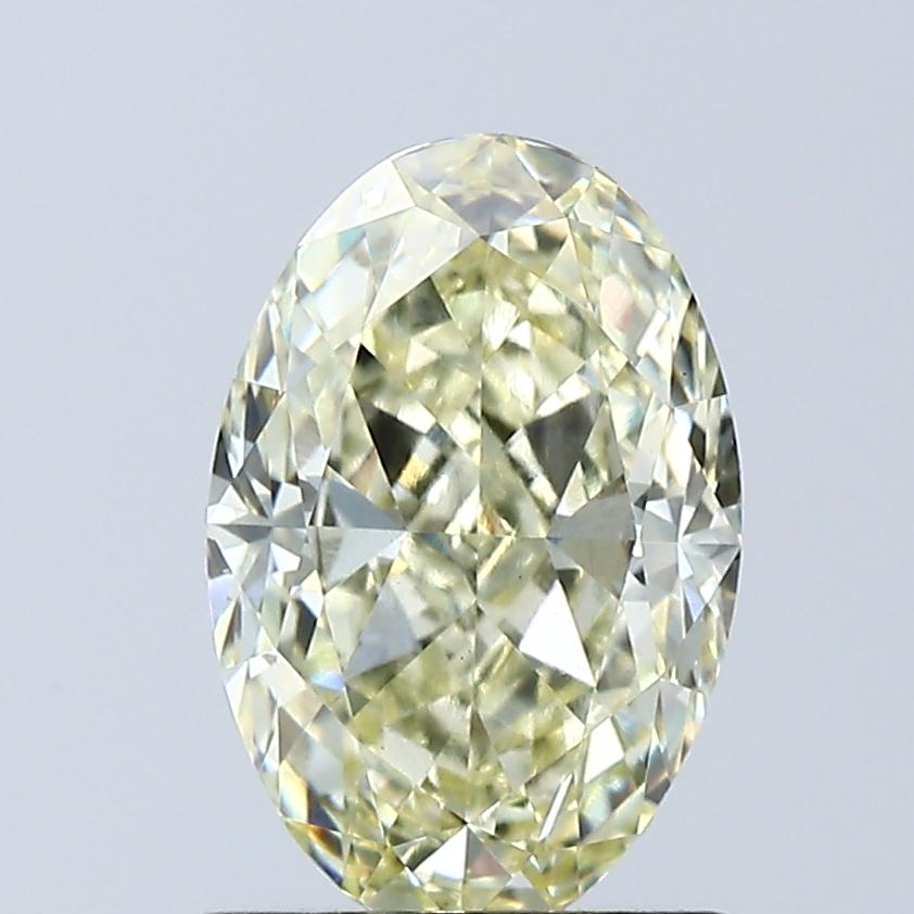 1.52 Ct. Fancy Light Yellow Oval Lab Grown Diamond