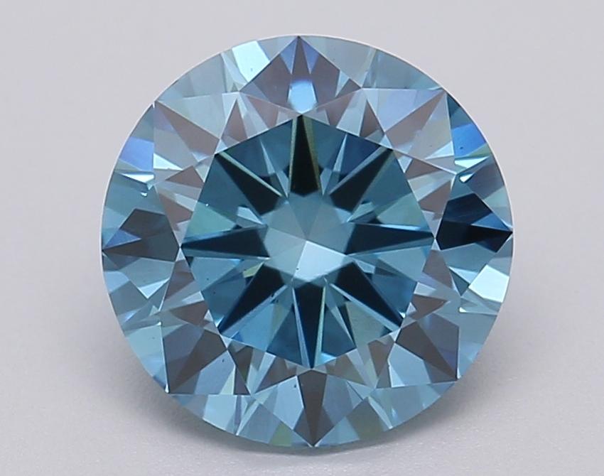 2.00 Ct. Fancy Vivid Blue Round Lab Grown Diamond