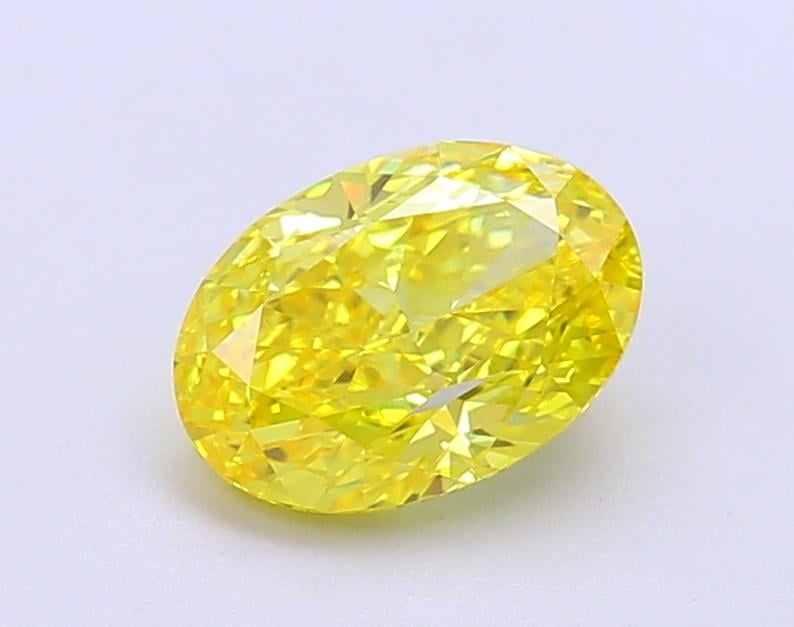 1.6 Ct. Fancy Vivid Yellow Oval Lab Grown Diamond