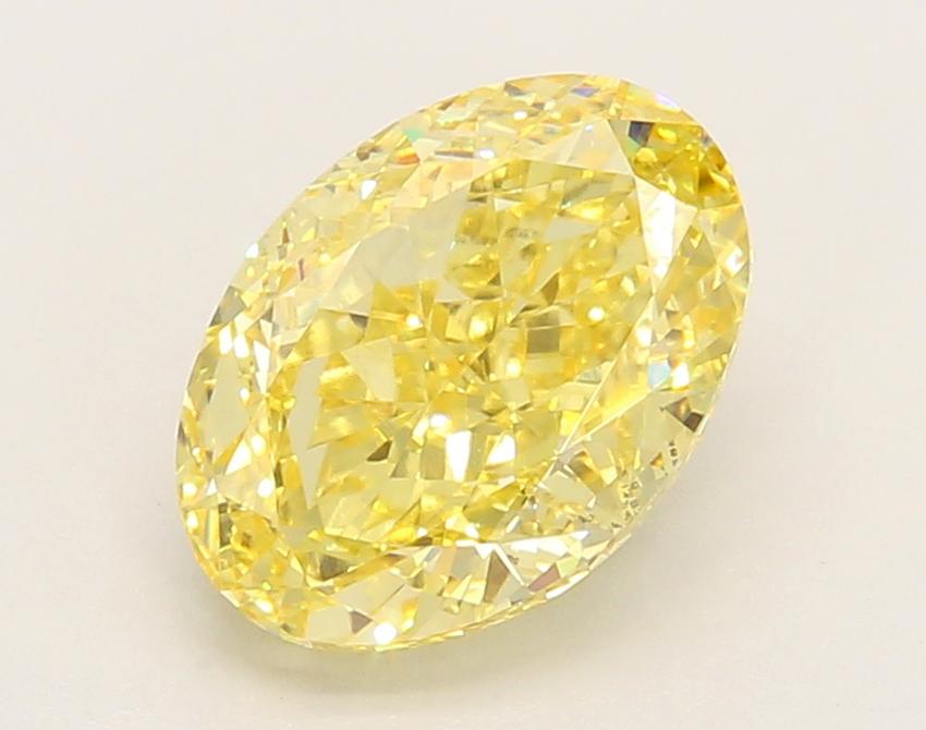 2.77 Ct. Fancy Vivid Yellow Oval Lab Grown Diamond