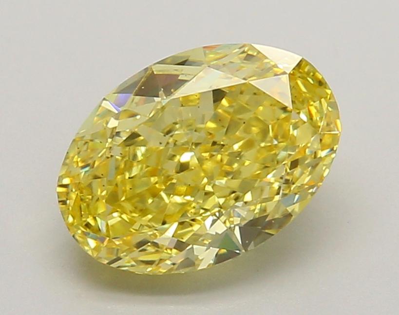 2.24 Ct. Fancy Vivid Yellow Oval Lab Grown Diamond