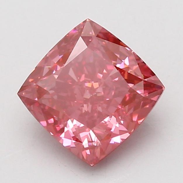 2.00 Ct. Fancy Vivid Pink Cushion Lab Grown Diamond
