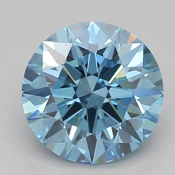 0.53 Ct. Fancy Vivid Blue Round Lab Grown Diamond