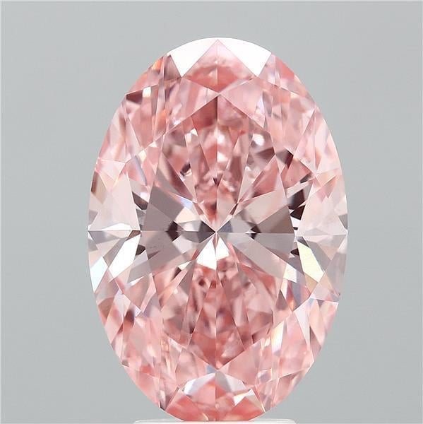 5.17 Ct. Fancy Vivid Pink Oval Lab Grown Diamond