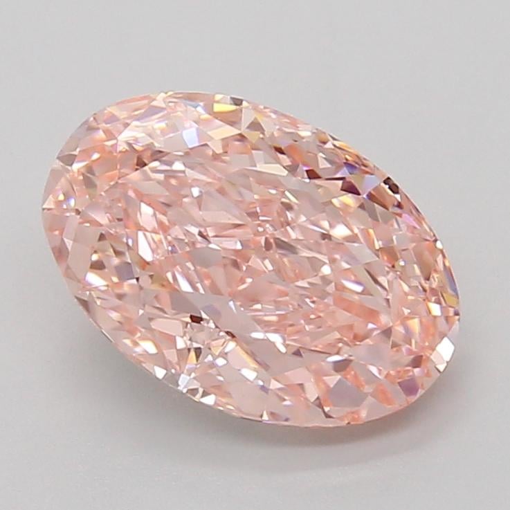 3.06 Ct. Fancy Vivid Pink Oval Lab Grown Diamond