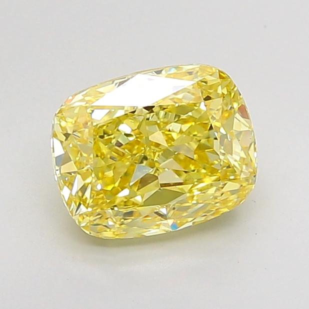 3.00 Ct. Fancy Intense None Yellow Cushion Lab Grown Diamond