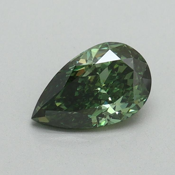 0.61 Ct. Fancy Vivid Green Pear Lab Grown Diamond