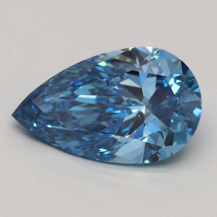 2.11 Ct. Fancy Vivid Blue Pear Lab Grown Diamond