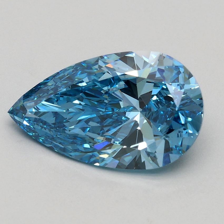1.56 Ct. Fancy Vivid Blue Pear Lab Grown Diamond
