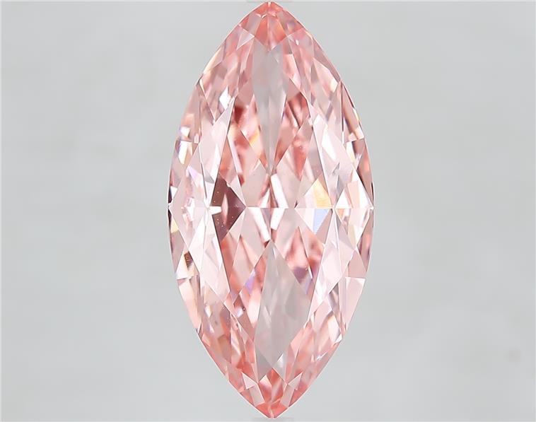 6.61 Ct. Fancy Vivid  Pink Marquise Lab Grown Diamond