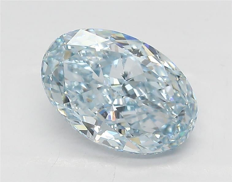 2.18 Ct. Fancy Intense  Blue Oval Lab Grown Diamond