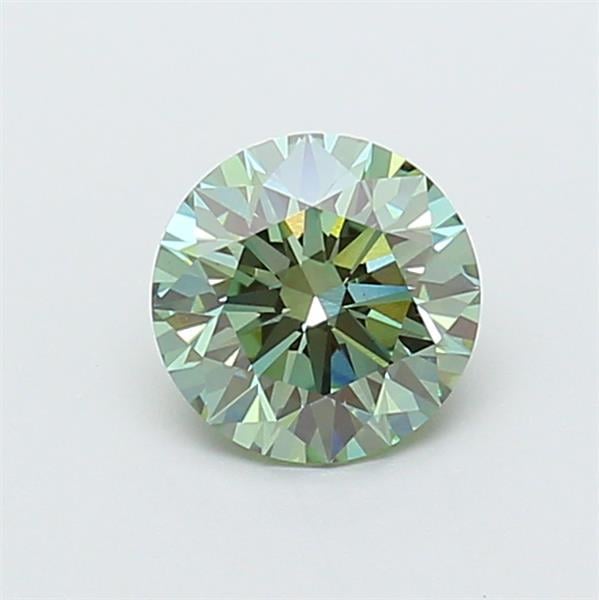 1.29 Ct. Fancy Vivid  Green Round Lab Grown Diamond
