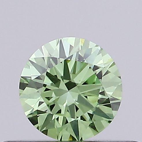 0.29 Ct. Fancy Vivid Green Round Lab Grown Diamond