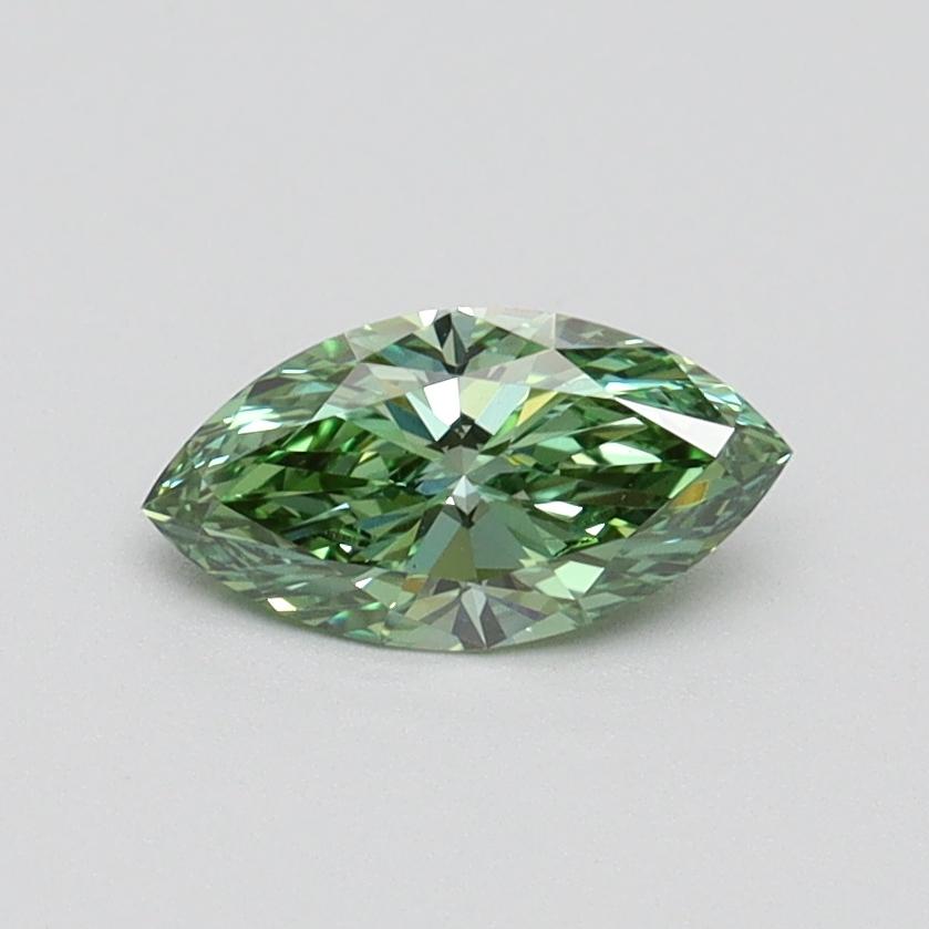 0.51 Ct. Fancy Vivid Green Marquise Lab Grown Diamond