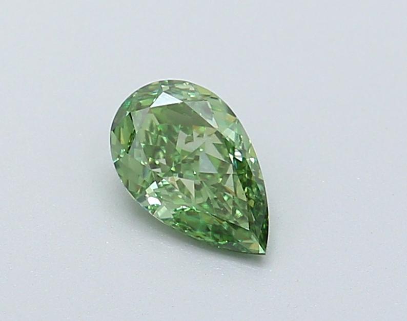 0.57 Ct. Fancy Vivid Green Pear Lab Grown Diamond