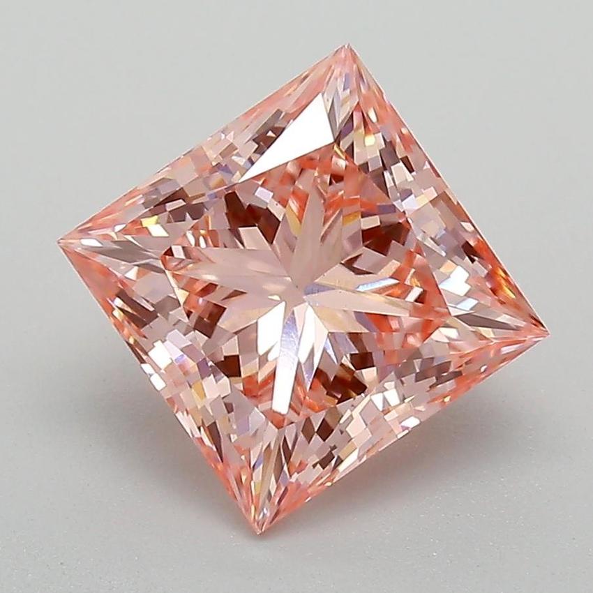 2.64 Ct. Fancy Intense Pink Princess Lab Grown Diamond