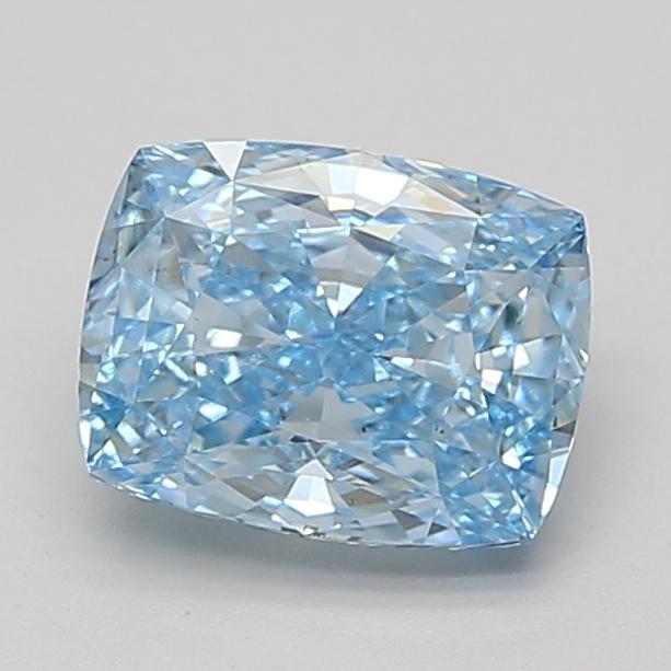 2.08 Ct. Fancy Vivid Blue Cushion Lab Grown Diamond
