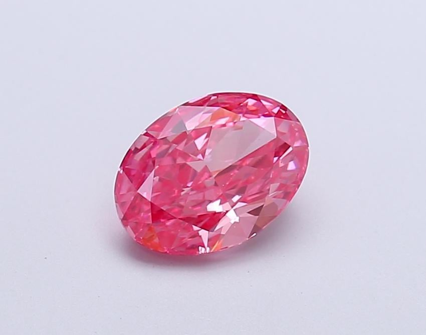 1.09 Ct. Fancy Vivid Pink Oval Lab Grown Diamond