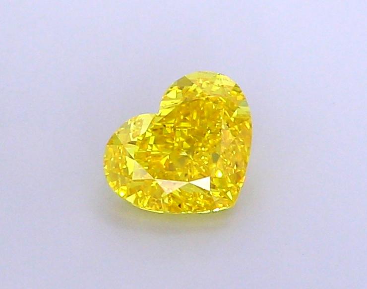 1.53 Ct. Fancy Vivid Yellow Heart Lab Grown Diamond