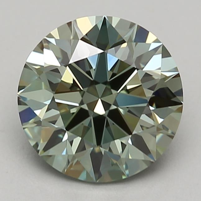 1.91 Ct. Fancy Vivid Green Round Lab Grown Diamond