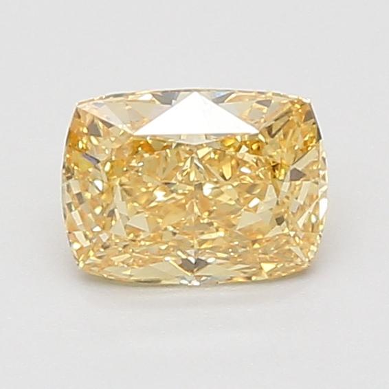 1.02 Ct. Fancy Vivid Yellow Cushion Lab Grown Diamond