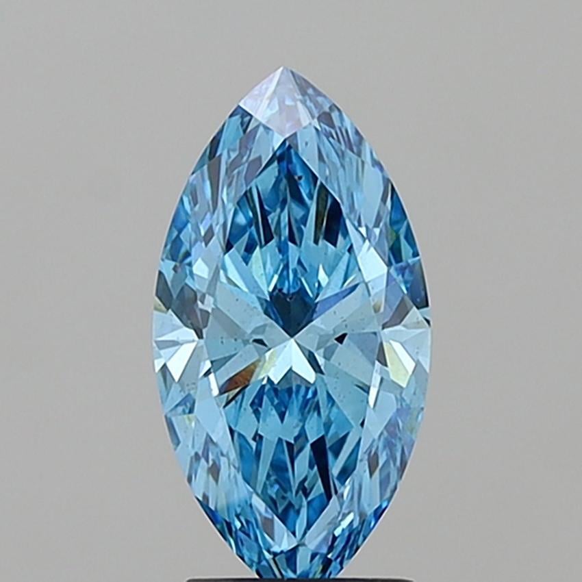 2.05 Ct. Fancy Vivid Blue Marquise Lab Grown Diamond