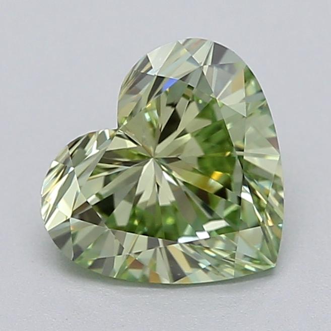 1.01 Ct. Fancy Intense  Green Heart Lab Grown Diamond