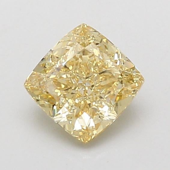 1.02 Ct. Fancy Vivid Yellow Cushion Lab Grown Diamond