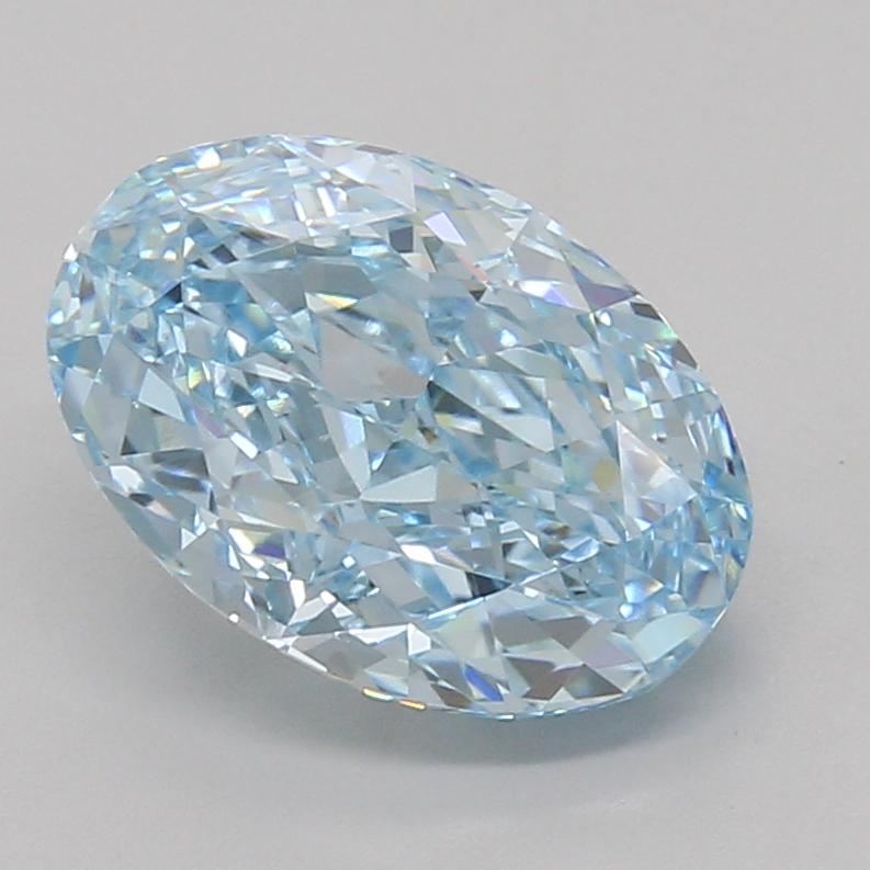 4.00 Ct. Fancy Vivid Blue Oval Lab Grown Diamond