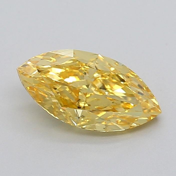 1.07 Ct. Fancy Vivid  Yellow Marquise Lab Grown Diamond
