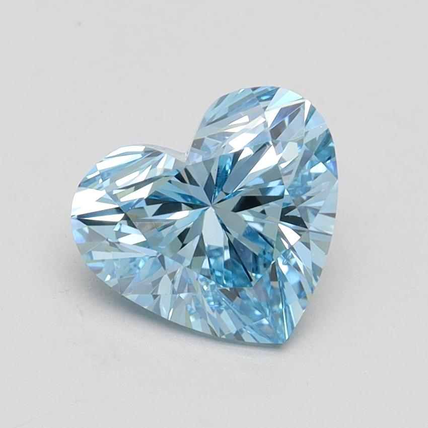 1.44 Ct. Fancy Intense Blue Heart Lab Grown Diamond